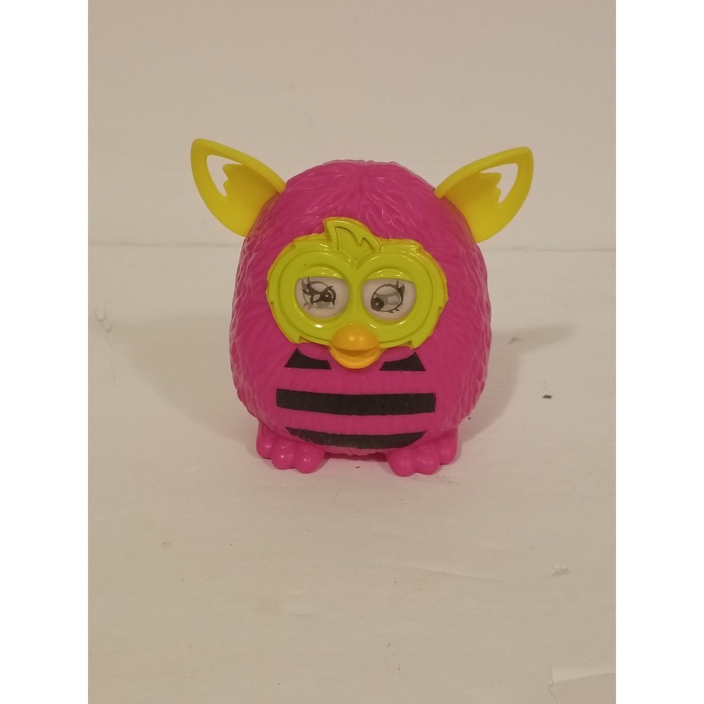 Hasbro Furby Boom Pink Yellow Striped McDonald's Happy Meal Toy Figure‎ 2013